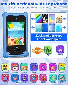 Telefono per bambini per ragazzi e ragazze, cellulare di simulazione portatile <span class=keywords><strong>giocattolo</strong></span> con 2.8 "Touchscreen, regali di compleanno - Product Image 3