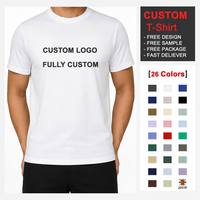 T-shirts personnalisés pour hommes, 230 GSM, coton pré-rétréci, poids lourd, col rond, manches courtes, impression de logo OEM