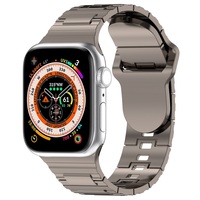 Pour Apple Watch Ultra 49mm 45mm 41mm 44mm 42mm 40mm 38mm Bracelet de montre en silicone Style machine couleur métallique