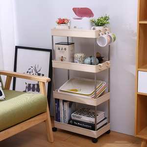 Étagère de rangement multi-niveaux Clever Living Tools, chariot portable en plastique à 4 niveaux pour cuisine, salle de bain, chambre - Product Image 2