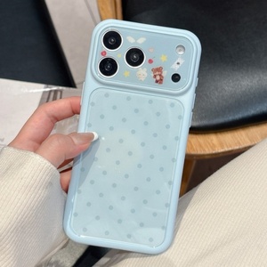 เคสโทรศัพท์ลายการ์ตูนน่ารัก ลายจุด TPU PC สำหรับ iPhone 17 16 15 14 13 Pro Max ป้องกันการกระแทก ดีไซน์สีพาสเทล - Product Image 6