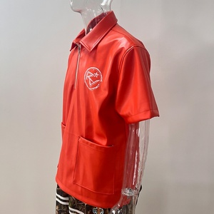 Veste en cuir décontractée pour homme grande taille en similicuir de haute qualité avec logo patch vieilli personnalisé, vente en gros OEM - Product Image 4