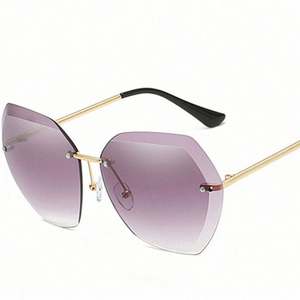 Lunettes de soleil vintage pour hommes et femmes, monture métallique sans bordure, logo personnalisé, protection UV400, modèle 2020, très demandées - Product Image 4