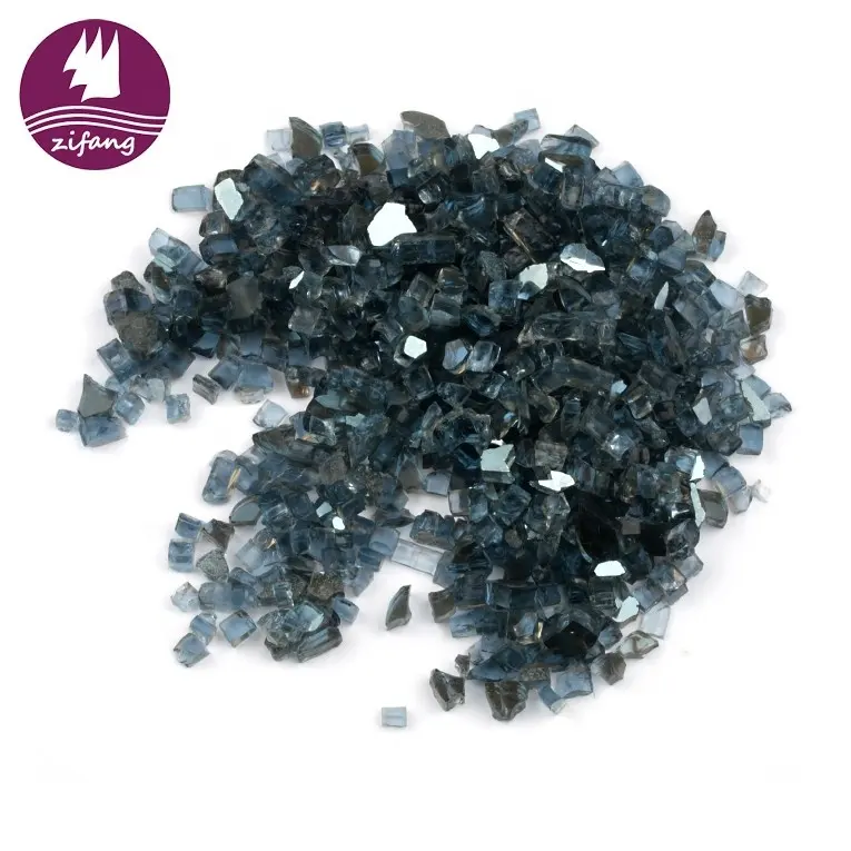 Stocked Feature Decorative Fire Pit Glass 1/4'' 1/2'' Crushed Glass for Fire Pit