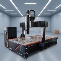 Machine de gravure CNC 4 axes Rongchi personnalisée, routeur de liaison pour le bois et la mousse, machine de sculpture 3D pour petites usines de transformation