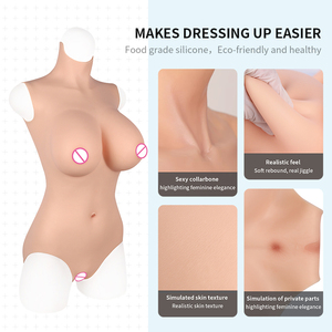 Plaques mammaires en silicone OEM/ODM pour Drag Queens, formes de poitrine artificielles B-G pour travestis, cosplay, sensation réaliste - Product Image 4