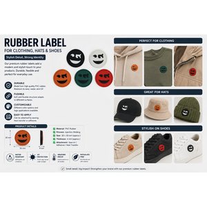 Patch en caoutchouc souple PVC personnalisé avec emoji, 30 mm, à coudre sur vêtements, chapeaux, chaussures - Product Image 6