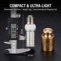 Ampoule LED Maïs Basse Tension 15W 12V-85V Culot E27 B22 360 Degrés 1500LM Lumière Super Lumineuse pour Bateau Marin, Machine-outil, Camping-car, Hors Réseau