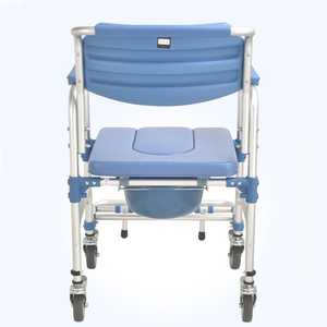 Safebond Aluminum Alloy <strong>Commode</strong> <strong>Chair</strong> with 4-Inch Brake Wheels-150kg Capacity Rehabilitation Therapy Supplies - Product Image 5