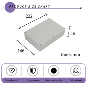 DRX PW065 222*146*56 mmプラスチックボックス電気エンクロージャーABS防水ジャンクションボックス - Product Image 3