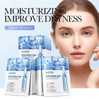 SADOER Ampoules Masker Perawatan Kulit Terbaik dengan Asam Hialuronat, Vitamin C, Melembapkan, dan Memperbaiki Kulit Secara Mendalam, Masker Wajah Lembaran, Masker Kecantikan