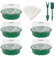 Plateau de démarrage de graine, humidité réglable, Kits de plateau de graine, Base de dôme, plateaux de croissance de serre, Mini propagateur pour graines, début de croissance