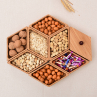 Gedroogd Fruit Opbergdoos Multi-Combinatie Huishoudelijke Bamboe Opbergdoos Snack Opslag Afwerking