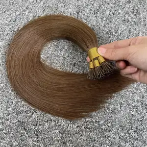 Wholesale High Quality 100% Natural Raw Virgin Human Hair Extensions I-Tip Styles Straight Chinese Hair
