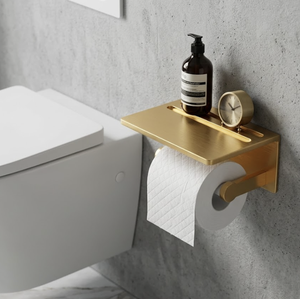 Porte-<span class=keywords><strong>papier</strong></span> <span class=keywords><strong>toilette</strong></span> doré avec étagère pour téléphone, en acier inoxydable SUS304, résistant à la rouille, distributeur de rouleaux de <span class=keywords><strong>papier</strong></span> <span class=keywords><strong>toilette</strong></span> mural - Product Image 3