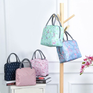 Picnic Box Lunch Bag 2022 Insulated Lunch Bag Thermal Custom Flamingos Printing Tote Bags Cooler Picnic Food Lunch Box Bag