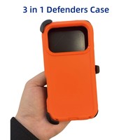 Étui de téléphone robuste 3 couches en 1, personnalisable pour iPhone 17 Pro Max 12 13 14 15 16 17 Air, avec emballage boîte - Vente en gros