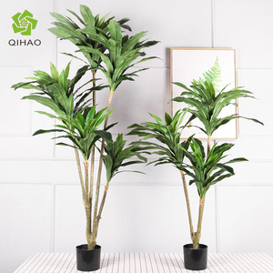 Árbol de Ficus Artificial QIHAO, Planta Verde de Plástico para Interiores, de Alta Simulación, Decoración para el Hogar - Product Image 2