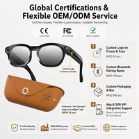 Lunettes intelligentes CY03 Max 8MP AI avec boîtier de charge, enregistrement vidéo POV 1080P, assistant vocal IA, lunettes intelligentes IA pour les voyages