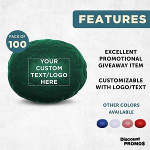 Custom PU Brain <b>Squeeze</b> <b>Balls</b> for 5 to 7 Years Personalized Bulk Pack Stress Relief for Your Desk - Product Image 2