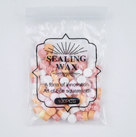 Vente en gros fabricant : Granulés de cire à cacheter octogonaux, modernes, multicolores, 35g, 100 pièces, pour peinture à la cire, petites nouveautés pour fêtes
