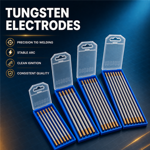 Electrodo de Tungsteno WT20 de Color Rojo para Soldadura TIG, 1.6mm 2.4mm 3.2mm, <span class=keywords><strong>Marca</strong></span> SSTS, Garantía de 3 Años - Product Image 1