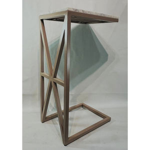 Table basse moderne de luxe en forme de C avec plateau en marbre, table d'appoint élégante et raffinée, collection à prix de gros - Product Image 3