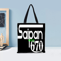 Sac fourre-tout imprimé motif Saipan personnalisé, grand sac à bandoulière spacieux, idéal pour les trajets quotidiens, la plage, le camping et comme cadeau d'anniversaire