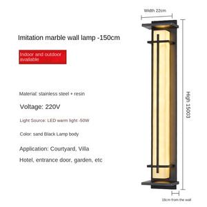ไฟสวนกลางแจ้งทันสมัยสว่างพิเศษ โคมไฟติดผนังแบบยาว ทำจากอะลูมิเนียม กันน้ำ เหมาะสำหรับวิลล่า ลานบ้าน ประตูรั้ว ระเบียง ใช้งานกลางแจ้ง - Product Image 6