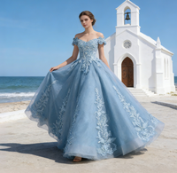 Robe de Quinceañera de luxe avec appliques brodées exquises, robe de bal princesse à épaules dénudées pour les événements du soir
