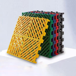 Plancher en plastique anti glissement de lavage de voiture emboîtement Drainage Tapis de garage Carrelages de sol de garage industriel - Product Image 1