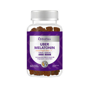 Permen Kunyah Melatonin Solilan 10mg dengan Akar Ashwagandha, GABA, <span class=keywords><strong>Vitamin</strong></span> B6, <span class=keywords><strong>B12</strong></span>, Magnesium Glisinat untuk Remaja (Label Pribadi) - Product Image 1