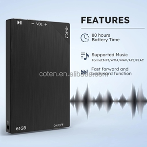 Máy ghi âm mini 64GB Bộ nhớ trong 80 giờ Tuổi thọ pin Máy nghe nhạc MP3 - Product Image 2