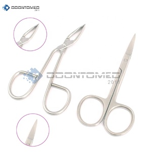 Pinzas 'Eyebrow' de Acero Inoxidable de Grado Médico de Alta Calidad, Estilo Tijera, Puntas Rectas y Inclinadas para Depilación y Pestañas - Product Image 2