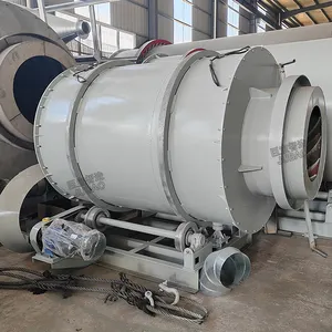 Secador de tambor de tres cilindros de 1 tonelada, 2 toneladas, 30 toneladas, secador de arena, secador rotativo pequeño para calentamiento de carbón de aserrín