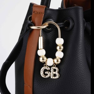 New arrivals hiện đại sang trọng sang trọng thanh lịch móc chìa khóa cao cấp Monogram cá nhân kim loại tinh thể túi quyến rũ cho người phụ nữ - Product Image 3