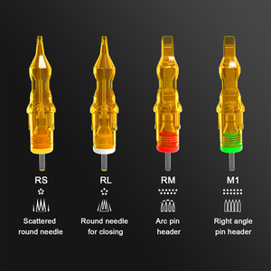 Aiguille courte d'aiguille jetable de tatouage de libellule jaune pour l'art corporel-Microblading de sourcil - Product Image 5