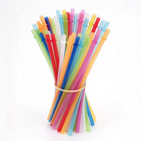 Pailles à boire en plastique réutilisables de 6 mm, écologiques, accessoires de bar pour fêtes et mariages avec logo personnalisé