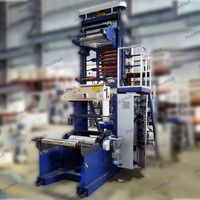 Machine à film soufflé PE LDPE monocouche pour sacs plats de type mini 400 mm, sacs de supermarché, sacs T-shirt