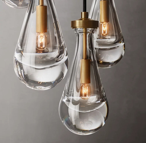 RH Beleuchtung Treppenhaus Kristall-Regentropfen Kronleuchter Runde Große Pendelleuchte für Hohe Decken Luxuriöser Langer Regentropfen-Kronleuchter - Product Image 4