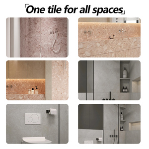 Piastrella per Camera da Letto 600x1200mm <span class=keywords><strong>in</strong></span> Gres Porcellanato Effetto Terrazzo Velluto Dorato, Grande Aggregato, Venatura <span class=keywords><strong>Marmo</strong></span>, Opaca, Antiscivolo e Resistente all'Usura - Product Image 3