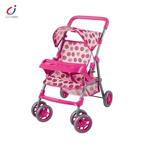 Cadeaux pour filles, jeu de simulation de <span class=keywords><strong>maison</strong></span>, poussette <span class=keywords><strong>pliable</strong></span> en fer, ensemble de poussette pour poupée bébé - Product Image 2