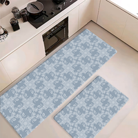 Tapis de cuisine antidérapant en mousse PVC personnalisé de haute qualité, motif floral, style moderne et minimaliste, forte résilience, vente en gros