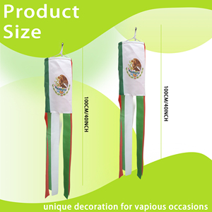 Ducto de Aire 75D de 30 * 45CM con Superficie de Bandera de México y 6 Tiras de 5 * 60CM - Product Image 2