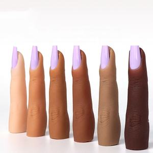 Offre Spéciale souple <span class=keywords><strong>silicone</strong></span> ongles artificiels pratique <span class=keywords><strong>doigt</strong></span> manucure formation main nail art imitation <span class=keywords><strong>faux</strong></span> <span class=keywords><strong>doigt</strong></span> - Product Image 1