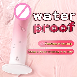 Vente en gros de gode en silicone liquide de qualité supérieure de 6,5 pouces - Pénis artificiel flexible et pliable à surface lisse arc-en-ciel, jouet sexuel pour femme - Product Image 2