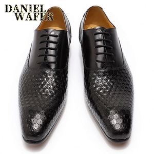 Chaussures Oxford pour hommes grandes tailles, habillées et décontractées, à bout pointu, pour affaires et mariages, rehaussantes - Product Image 5