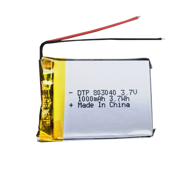 Factory Price 803040 Lithium Polymer 1000mAh Laptop Battery 3.7v Rechargeable Pouch Ion Lipo Battery