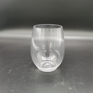 割れない卵型ワイングラス 12オンス プラスチック製ワインカップ 割れないPET使い捨てステムレスワイングラス - Product Image 5