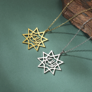 महिलाओं के लिए ईसाई प्रतीक पेलेंट हार पुरानी 9-नुकीले स्टार धार्मिक स्टेनलेस स्टील नेकलेस ट्रेंडी आर्बइक रस गहने - Product Image 3